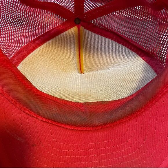 Vintage Fort Knox 90s Red Trucker Hat Rope Snapback - Picture 6 of 6